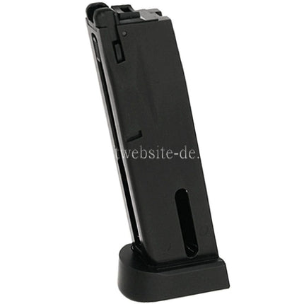 KJ WORKS 25rd Co2 Magazin Geeignet für KJ SRC Tokyo Marui WE M9 Serie GBB Pistole Airsoft Schwarz