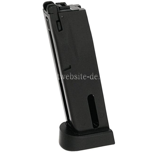 KJ WORKS 25rd Co2 Magazin Geeignet für KJ SRC Tokyo Marui WE M9 Serie GBB Pistole Airsoft Schwarz