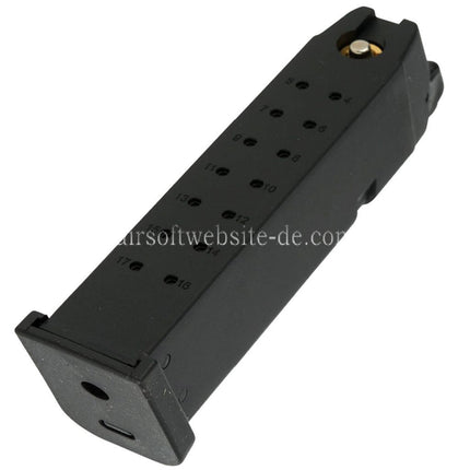 KJ WORKS 24rd Gas Magazin Geeignet für KP-13 KP-17 KP-18 G17 G18C G34 G35 Serie GBB Pistole Airsoft Schwarz