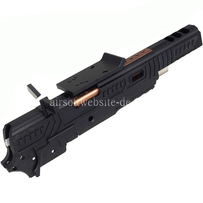 5KU CNC Aluminum Limcat Sabercat Stil Lauf Schlitten Mitte Rahmen Kit Komplett Set Geeignet für Tokyo Marui Hi-Capa Serie GBB Pistolen
