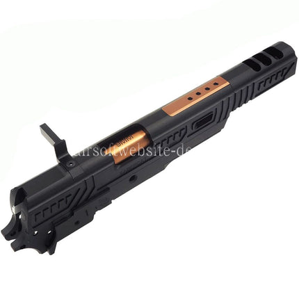 5KU CNC Aluminum Limcat Sabercat Stil Lauf Schlitten Mitte Rahmen Kit Komplett Set Geeignet für Tokyo Marui Hi-Capa Serie GBB Pistolen