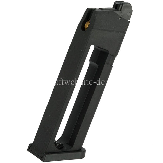 KJ WORKS 24rd Co2 Magazin Geeignet für KP-13 KP-17 KP-18 G17 G18C G34 G35 Serie GBB Pistole Airsoft Schwarz