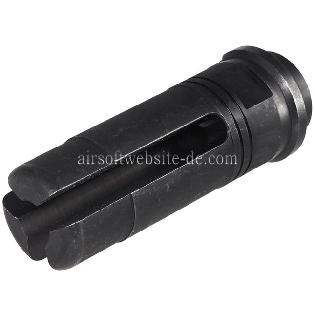 5KU SF SOCOM Stil 3-Polig Stahl Feuerdämpfer -14mm CCW Gewinde gegen den Uhrzeigersinn