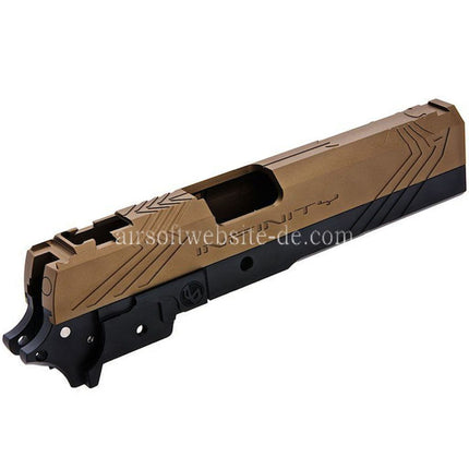 Tiger Soul CNC Aluminum INF Venom Mittlerer Rahmen Schlitten Set Geeignet für Toyko Marui Hi-Capa Serie GBB Pistolen Airsoft