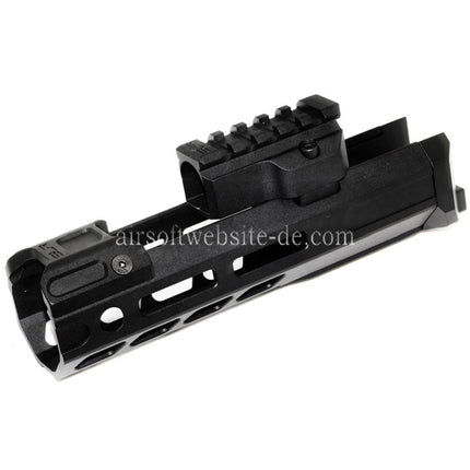 Dytac SLR Gewehreworks ION Lite 165mm 6.5 Zoll Extended M-LOK Handschutz schienen system Kit mit Außenlauf Geeignet für GHK AK Serie GBB Gewehre Airsoft Schwarz