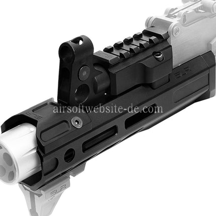 Dytac SLR Gewehreworks ION Lite 165mm 6.5 Zoll Extended M-LOK Handschutz schienen system Kit mit Außenlauf Geeignet für GHK AK Serie GBB Gewehre Airsoft Schwarz