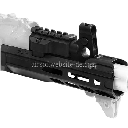 Dytac SLR Gewehreworks ION Lite 165mm 6.5 Zoll Extended M-LOK Handschutz schienen system Kit mit Außenlauf Geeignet für GHK AK Serie GBB Gewehre Airsoft Schwarz