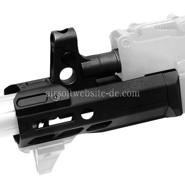 Dytac SLR Gewehreworks 125mm 4.7 Zoll ION Lite M-LOK Erweitertes Handschutz schienen system Kit mit Außenlauf Geeignet für GHK AK Serie GBB Gewehre Airsoft Schwarz