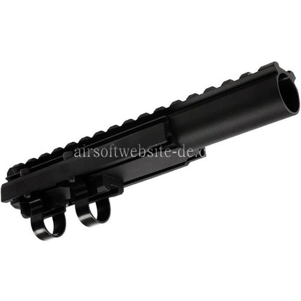 Hephaestus 20mm Gasrohr mit Picatinny Schiene Typ III Geeignet für AK Serie AEG GBB Gewehre Airsoft Schwarz