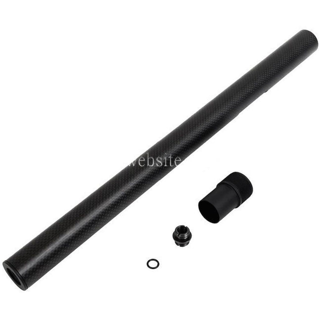 Laylax PSS 421mm Kohlefaser Außenlauf Geeignet für Tokyo Marui VSR-10 G-Spec Serie Bolt Action Scharfschützen Airsoft Schwarz