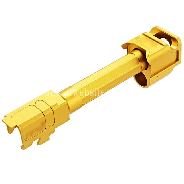RGW ARC9 Äußerer Lauf mit Sparc-M V2-G5 Kompensator -14mm CCW gegen den Uhrzeigersinn Geeignet für VFC G45 G19X Serie GBB Pistolen Airsoft Gold