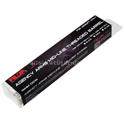 RWA Agency Arms CNC Aluminum Mittelliniengewinde Äußerer Lauf -14mm CCW gegen den Uhrzeigersinn Geeignet für Tokyo Marui G17 Gen3 GBB Pistolen Airsoft