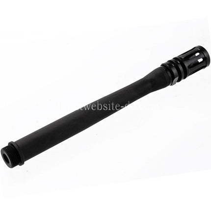 VFC Verlängerter Außenlauf -14mm CCW gegen den Uhrzeigersinn mit Mündungsfeuerdämpfer Geeignet für VFC M249 Serie GBB Machine Gun Gewehre Airsoft Schwarz