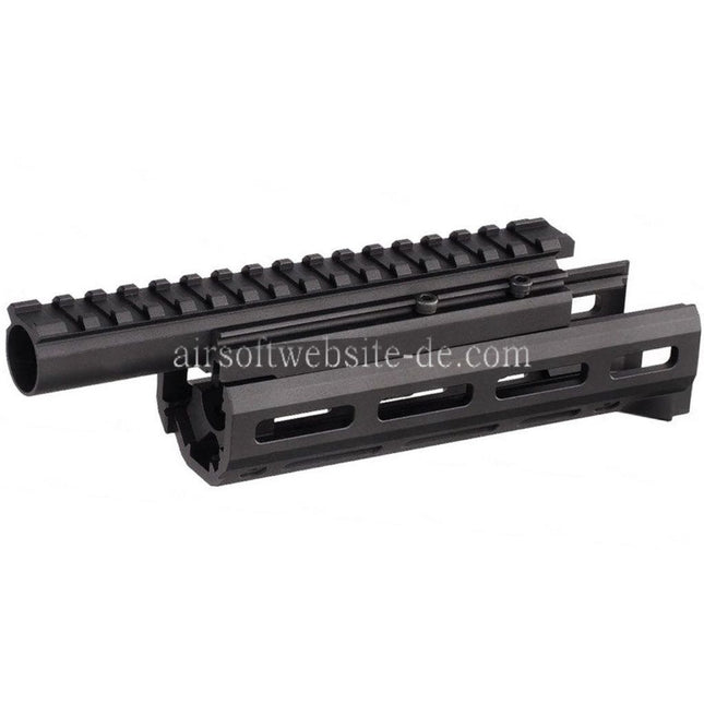 Hephaestus 6.5 Zoll 160mm CNC Aluminum M-LOK Handschutz mit 20mm Schienen Gasrohr Geeignet für GHK LCT AKS-74U Serie AEG GBB Gewehre Airsoft Schwarz