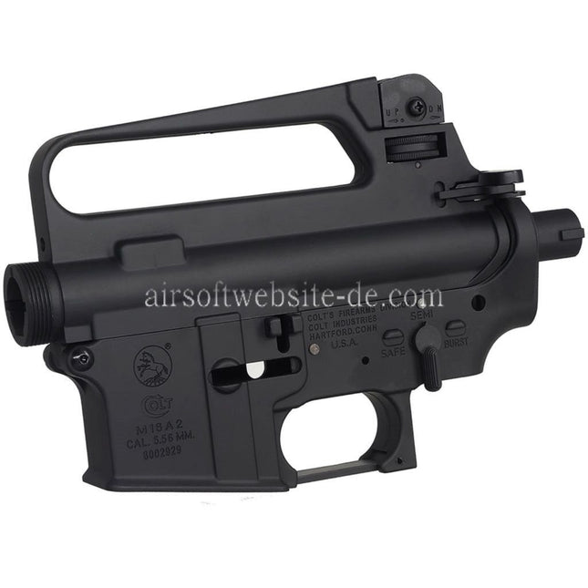 E&C COLT M16A2 Oberer Untere Metall Körperempfänger (CNC Logo) Geeignet für E&C Tokyo Marui M4 M16 Serie AEG Gewehre Airsoft Schwarz