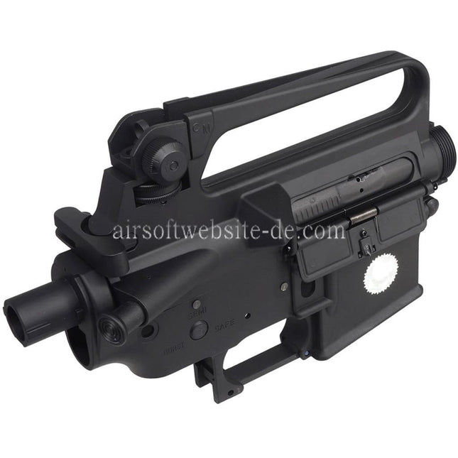 E&C COLT M16A2 Oberer Untere Metall Körperempfänger (CNC Logo) Geeignet für E&C Tokyo Marui M4 M16 Serie AEG Gewehre Airsoft Schwarz