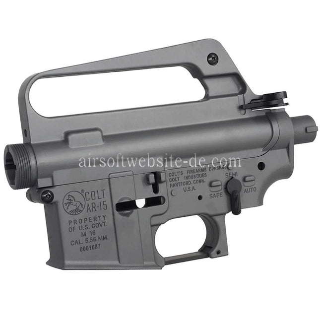 E&C COLT M16VN 604 Stil Oberer Untere Metall Körperempfänger (CNC Logo) Geeignet für E&C Tokyo Marui M4 M16 Serie AEG Gewehre Airsoft Grau