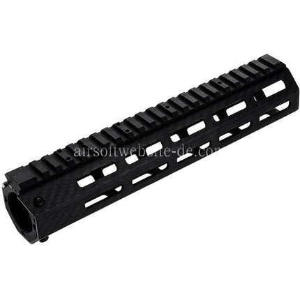 Revanchist Airsoft 245mm 9.5 Zoll Leichte Kohlefaser M-LOK Handschutz schienen system Geeignet für Tokyo Marui M4 Serie MWS GBB Gewehre Schwarz