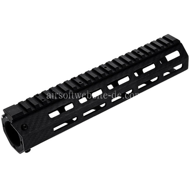Revanchist Airsoft 245mm 9.5 Zoll Leichte Kohlefaser M-LOK Handschutz schienen system Geeignet für Tokyo Marui M4 Serie MWS GBB Gewehre Schwarz