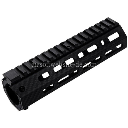Revanchist Airsoft 180mm 7 Zoll Leichte Kohlefaser M-LOK Handschutz schienen system Geeignet für Tokyo Marui M4 Serie MWS GBB Gewehre Schwarz