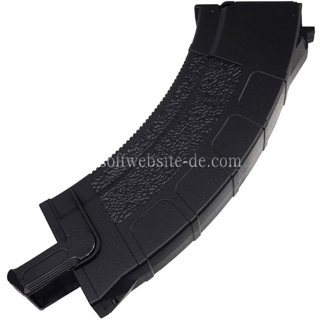 CYMA 500rd Pull-Tab Polymer Winding Hi-Cap Magazin Geeignet für AK Serie AEG Gewehre Airsoft Schwarz