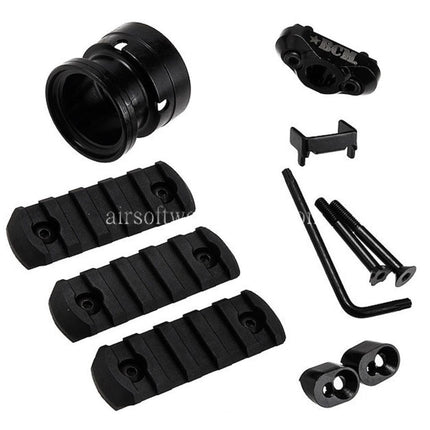 VFC 7 Zoll BCM GUNFIGHTER MCMR-7 M-LOK Handschutz schienen system Geeignet für VFC M4 Serie AEG Gewehre Airsoft Schwarz
