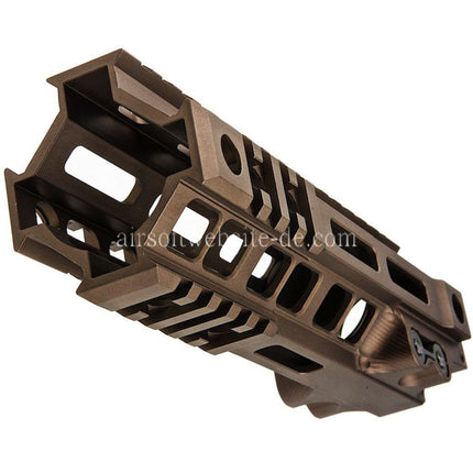 Z-Parts Aluminum 185mm 7 Zoll MK4 M-LOK Handschutz schienen system mit Laufmutter Geeignet für GHK M4 Serie GBB Gewehre Airsoft Tan