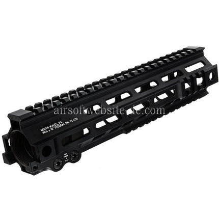 Z-Parts Aluminum 260mm 10 Zoll MK4 M-LOK Handschutz schienen system mit Laufmutter Geeignet für Tokyo Marui M4 Serie MWS GBB Gewehre Airsoft Schwarz