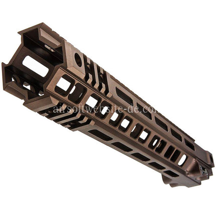 Z-Parts Aluminum 335mm 13 Zoll MK4 M-LOK Handschutz schienen system mit Laufmutter Geeignet für Tokyo Marui M4 Serie MWS GBB Gewehre Airsoft Tan