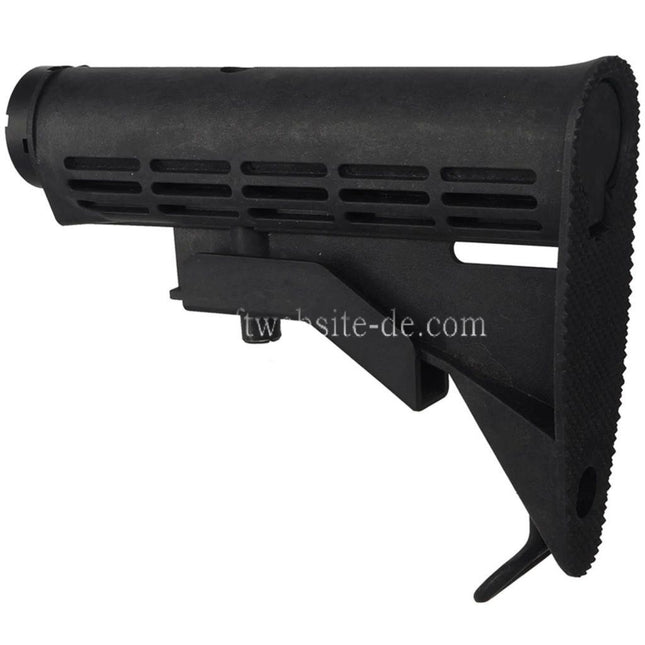 CYMA LE Einschiebbarer Schaft mit 6-fach verstellbarem Rohr Geeignet fur M4 Serie AEG Gewehre Schwarz