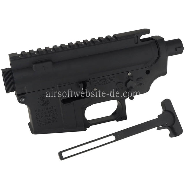 E&C COLT M4A1 Oberer Untere Metall Körperempfänger (CNC Logo) Geeignet für E&C E-Bolt System AR M4 M16 Serie AEG Gewehre Airsoft Schwarz
