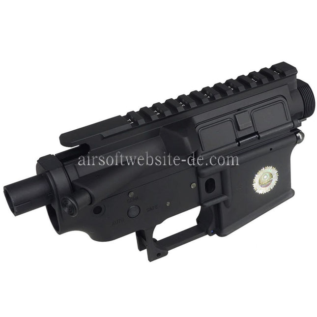 E&C COLT M4A1 Oberer Untere Metall Körperempfänger (CNC Logo) Geeignet für E&C E-Bolt System AR M4 M16 Serie AEG Gewehre Airsoft Schwarz