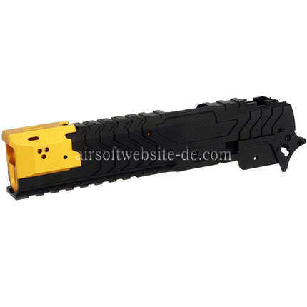5KU CNC Aluminum Matrix Stil Äußerer Lauf Mittlerer Rahmen Schlitten Set Geeignet für Tokyo Marui Hi-Capa Serie GBB Pistolen Airsoft