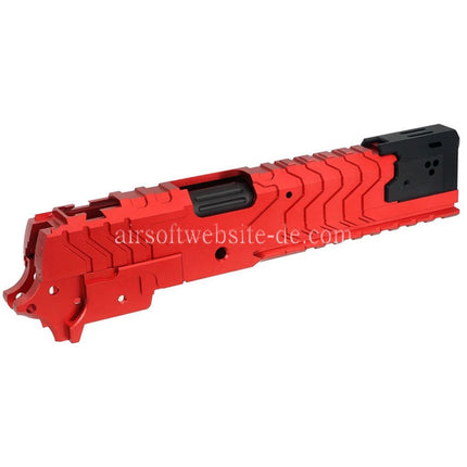 5KU CNC Aluminum Matrix Stil Äußerer Lauf Mittlerer Rahmen Schlitten Set Geeignet für Tokyo Marui Hi-Capa Serie GBB Pistolen Airsoft