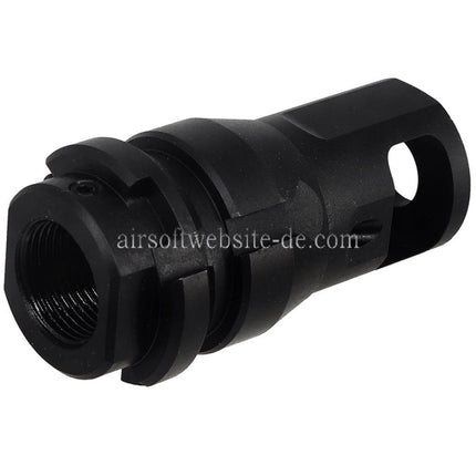 PTS Dead Air KeyMicro Mündungsbremse Mündungsfeuerdämpfer Geeignet für -14mm CCW Gegen den Uhrzeigersinn Lauf Gewehre Airsoft