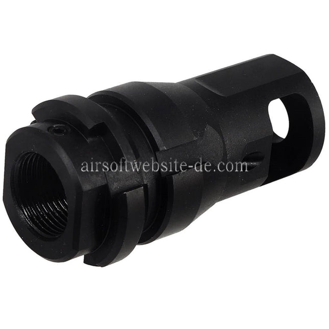 PTS Dead Air KeyMicro Mündungsbremse Mündungsfeuerdämpfer Geeignet für -14mm CCW Gegen den Uhrzeigersinn Lauf Gewehre Airsoft