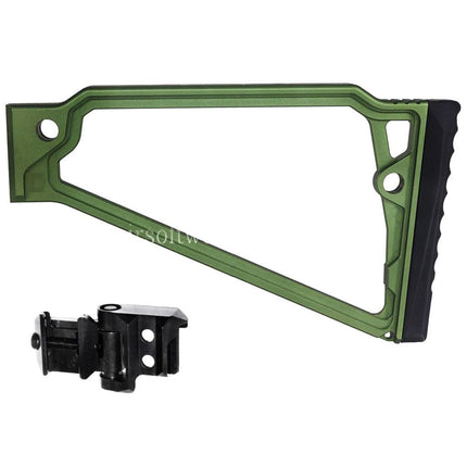 5KU 205mm Aluminum TS-8RP Dreieckiger erhöhter Wangenschaft mit M1913 Adapter Geeignet für 20mm Picatinny Gewehrschaft Adapter Gewehre Airsoft