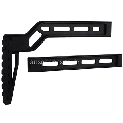 5KU Aluminum Taktische Picatinny Montage Modularer Klappgewehrschaft Geeignet für 20mm Picatinny Schaft Adapter Gewehre Airsoft Schwarz