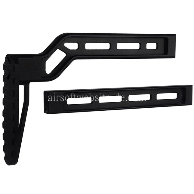 5KU Aluminum Taktische Picatinny Montage Modularer Klappgewehrschaft Geeignet für 20mm Picatinny Schaft Adapter Gewehre Airsoft Schwarz