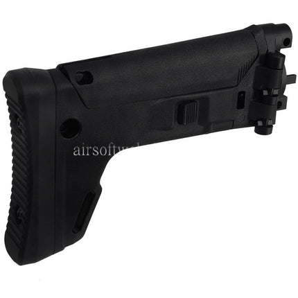5KU ACR Stil 7-Position Teleskopischer seitlich klappbarer einziehbarer Gewehrschaft Geeignet für CYMA MP5K Serie AEG Gewehre Airsoft