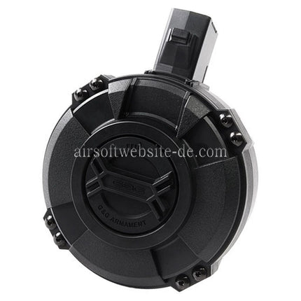 G&G 1730rd Polymer Manuellem Aufzug Trommelmagazin Geeignet für G&G PRK9 Serie AEG Gewehre Airsoft Schwarz
