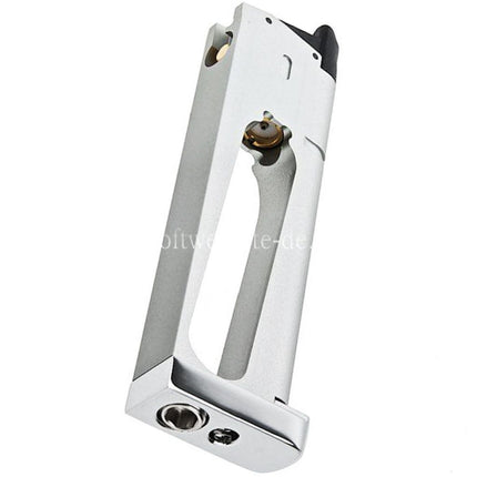 RWA 25rd Co2 Magazin Geeignet für KJ Works RWA GRP Nighthawk Custom War Hawk Serie 1911 GBB Pistolen Airsoft Silber