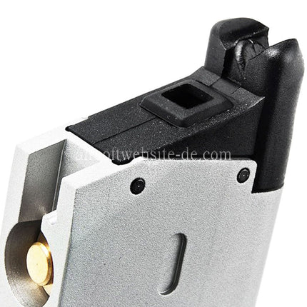 RWA 25rd Co2 Magazin Geeignet für KJ Works RWA GRP Nighthawk Custom War Hawk Serie 1911 GBB Pistolen Airsoft Silber