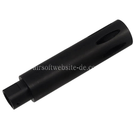 CYMA 113mm XM177 E1 Stil Mündungsfeuerdämpfer Geeignet für -14mm CCW Gegen den Uhrzeigersinn Lauf Gewehre Airsoft Schwarz