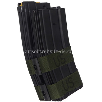 BATTLEAXE 800rd Elektrisches Doppel Magazin mit Platzpatrone Geeignet für M4 M16 Serie AEG Gewehre Airsoft
