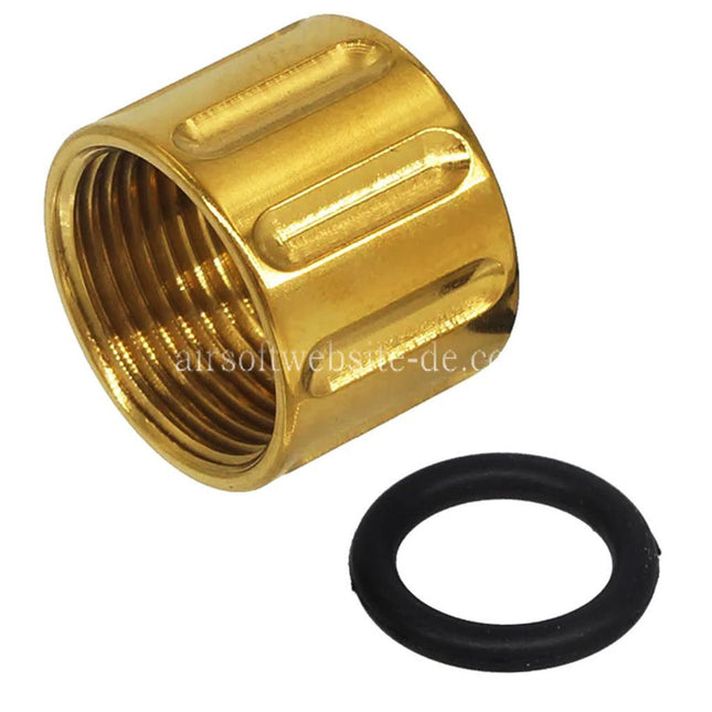 5KU Vertical Knurled Laufgewinde Schutzabdeckung Geeignet für -14mm CCW gegen den Uhrzeigersinn Pistolen Airsoft
