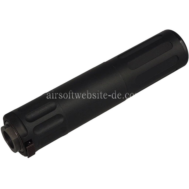5KU 170mm AAC SR5 Stil QD Schalldämpfer mit 3-Zinken Mündungsfeuerdämpfer Geeignet für -14mm CCW Gegen den Uhrzeigersinn Lauf Gewehre Airsoft