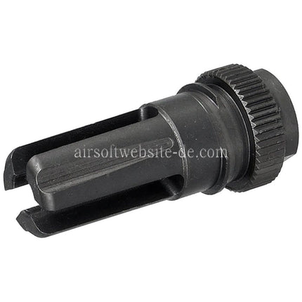 5KU 170mm AAC SR5 Stil QD Schalldämpfer mit 3-Zinken Mündungsfeuerdämpfer Geeignet für -14mm CCW Gegen den Uhrzeigersinn Lauf Gewehre Airsoft