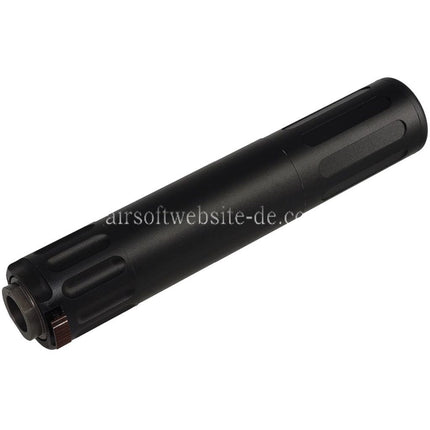 5KU 195mm AAC SR7 Stil QD Schalldämpfer mit 3-Zinken Mündungsfeuerdämpfer Geeignet für -14mm CCW Gegen den Uhrzeigersinn Lauf Gewehre Airsoft