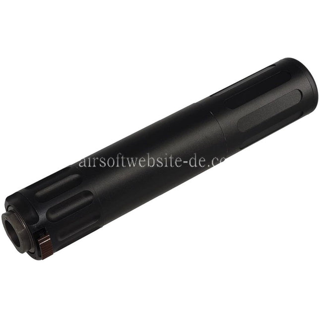 5KU 195mm AAC SR7 Stil QD Schalldämpfer mit 3-Zinken Mündungsfeuerdämpfer Geeignet für -14mm CCW Gegen den Uhrzeigersinn Lauf Gewehre Airsoft